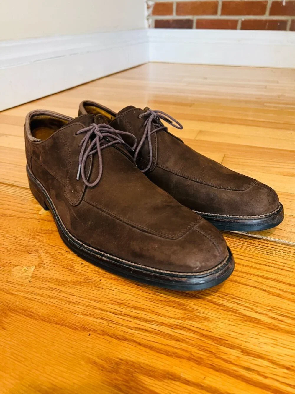 Cole Haan Lenox Hill split-toe brown leather shoes Size 10.5